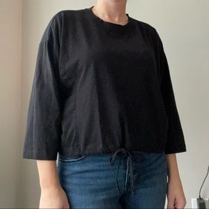 Cotton On Super Cute Black Semi Crop Top